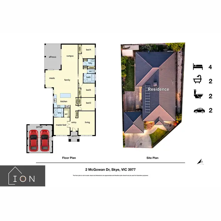 Floorplan of Homely house listing, 2 McGowan Drive, Skye VIC 3977