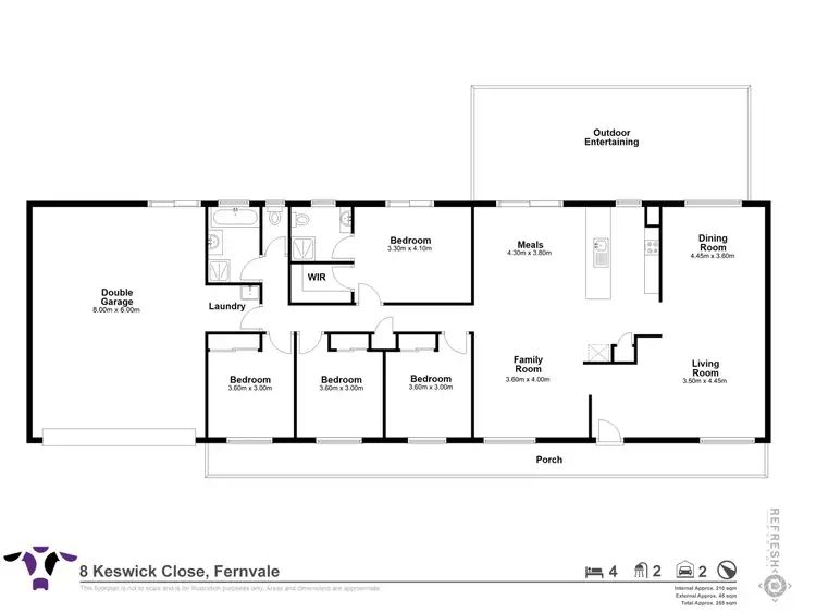 Floorplan of Homely house listing, 8 Keswick Close, Fernvale QLD 4306
