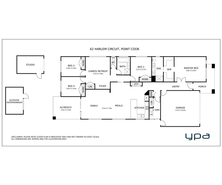 Floorplan of Homely house listing, 62 Harlem Circuit, Point Cook VIC 3030