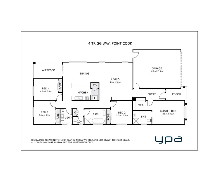 Floorplan of Homely house listing, 4 Trigg Way, Point Cook VIC 3030