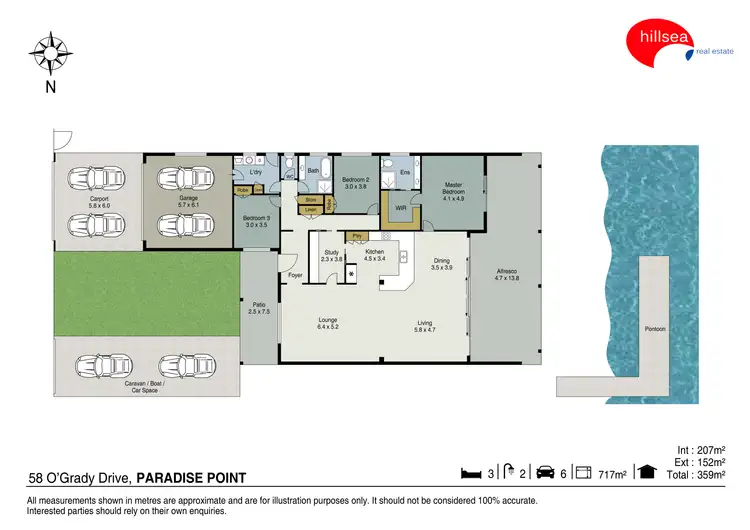Floorplan of Homely house listing, 58 O'Grady Drive, Paradise Point QLD 4216