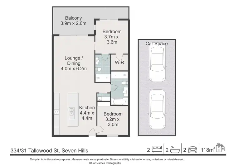 Floorplan of Homely unit listing, 334/31 Tallowwood Street, Seven Hills QLD 4170
