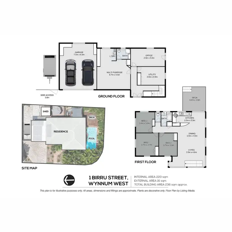 Floorplan of Homely house listing, 1 Birru Street, Wynnum West QLD 4178