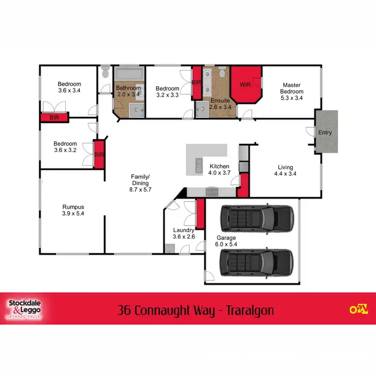 Floorplan of Homely house listing, 36 Connaught Way, Traralgon VIC 3844