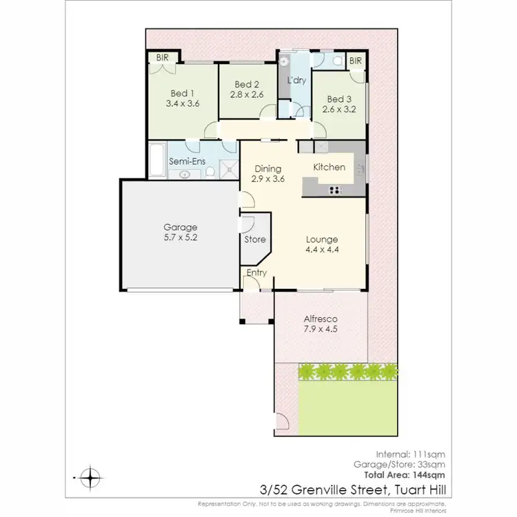 Floorplan of Homely villa listing, 3/52 Grenville Street, Tuart Hill WA 6060