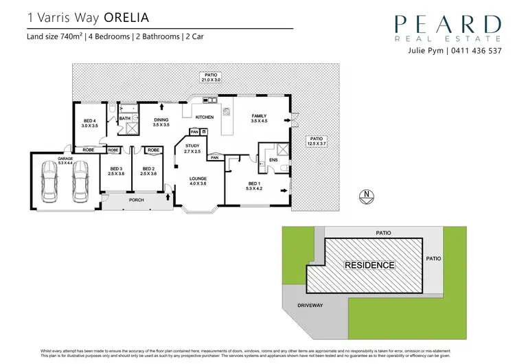 Floorplan of Homely house listing, 1 Varris Way, Orelia WA 6167
