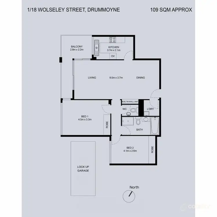 Floorplan of Homely apartment listing, 1/18 Wolseley Street, Drummoyne NSW 2047