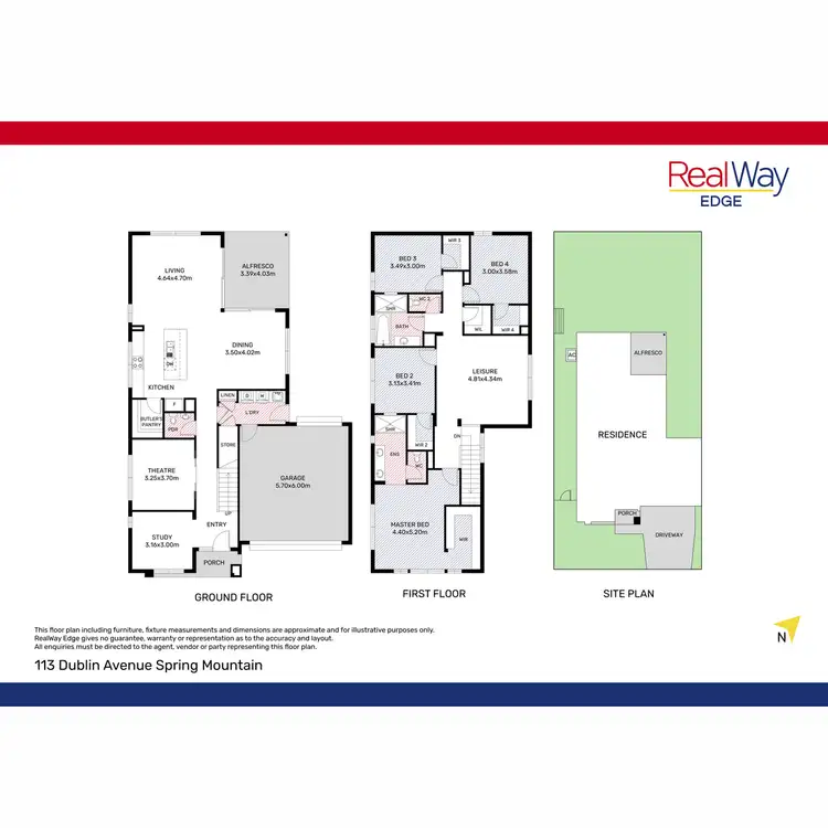 Floorplan of Homely house listing, 113 Dublin Avenue, Spring Mountain QLD 4300