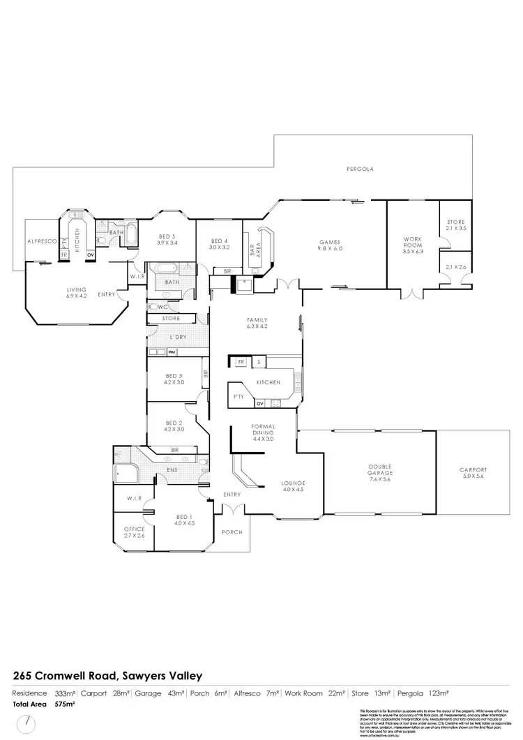Floorplan of Homely house listing, 265 Cromwell Road, Sawyers Valley WA 6074