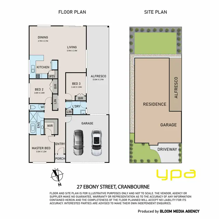 Floorplan of Homely house listing, 27 Ebony Street, Cranbourne VIC 3977