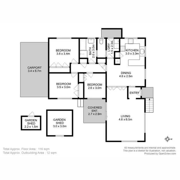 Floorplan of Homely house listing, 12 Amberley Court, Blackmans Bay TAS 7052