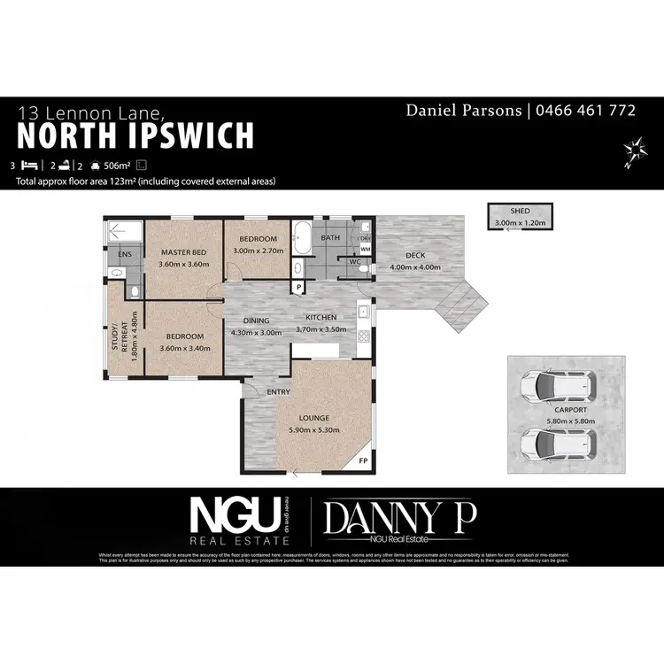 Floorplan of Homely house listing, 13 Lennon Lane, North Ipswich QLD 4305