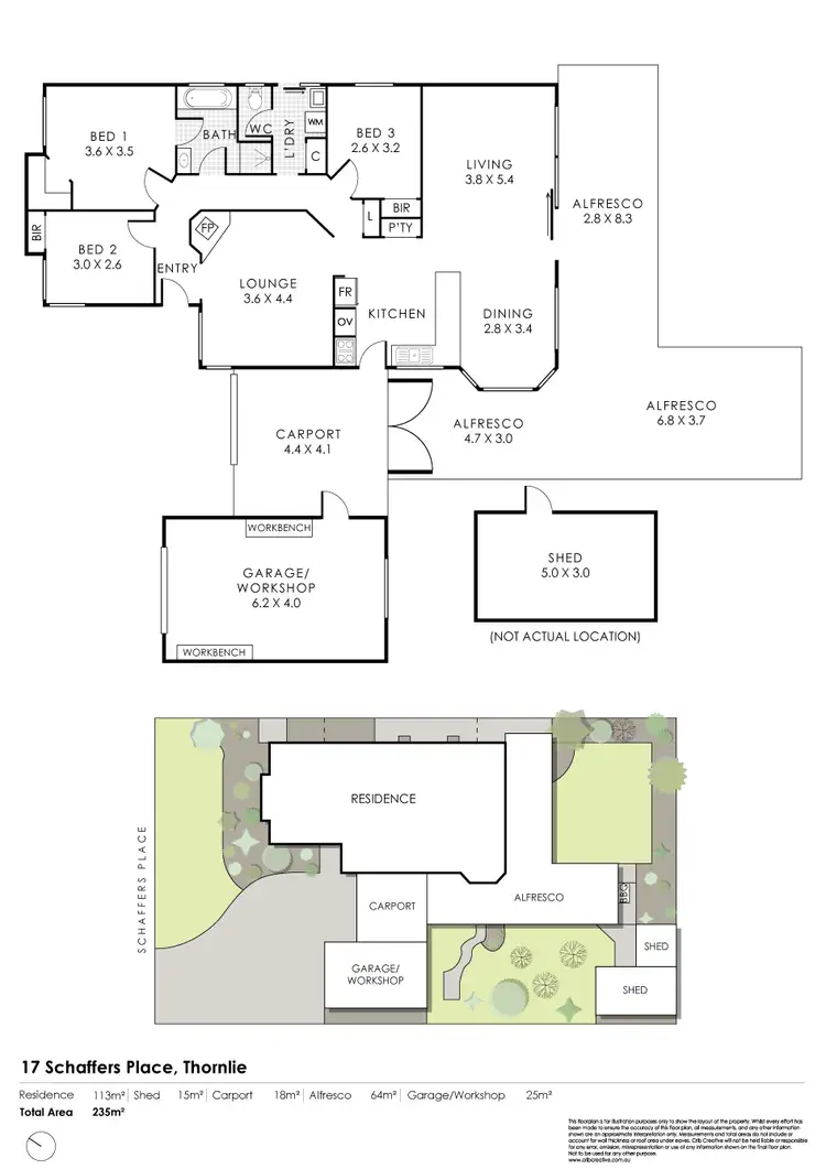 Floorplan of Homely house listing, 17 Schaffers Place, Thornlie WA 6108
