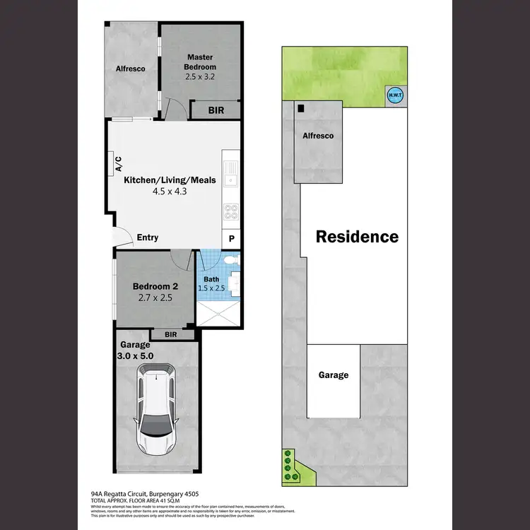 Floorplan of Homely semi-detached listing, 94b Regatta Circuit, Burpengary QLD 4505