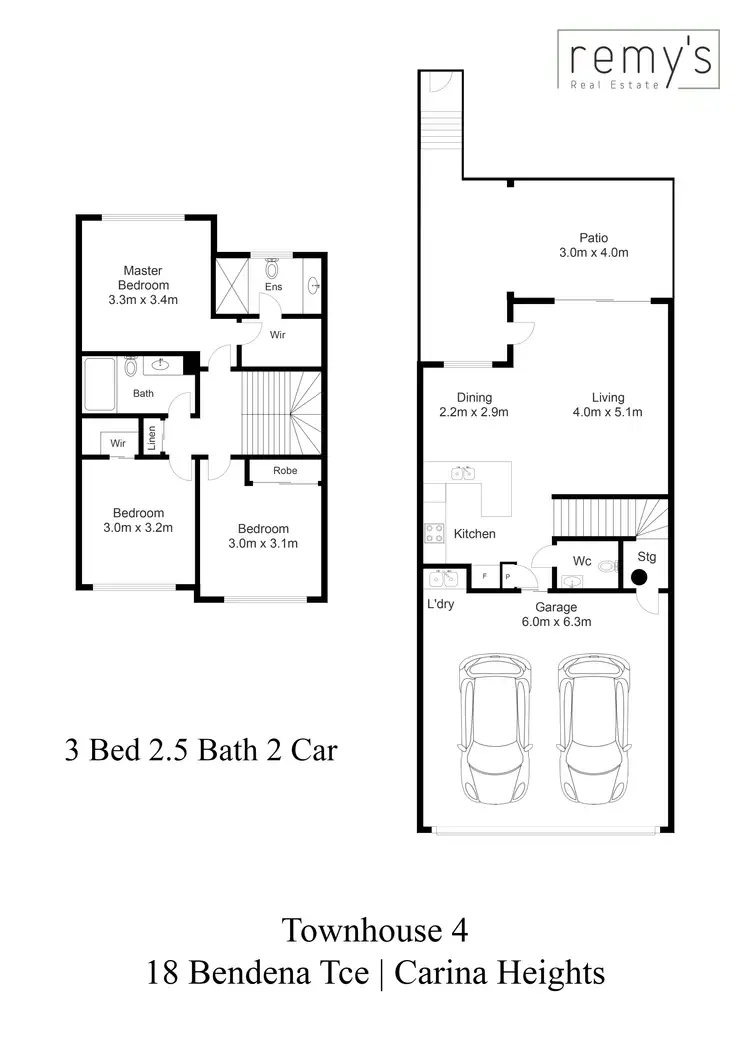 Floorplan of Homely townhouse listing, 4/18 Bendena Terrace, Carina Heights QLD 4152