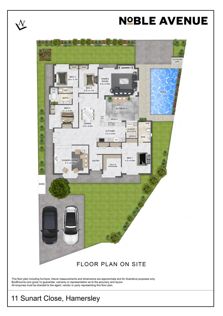 Floorplan of Homely house listing, 11 Sunart Close, Hamersley WA 6022