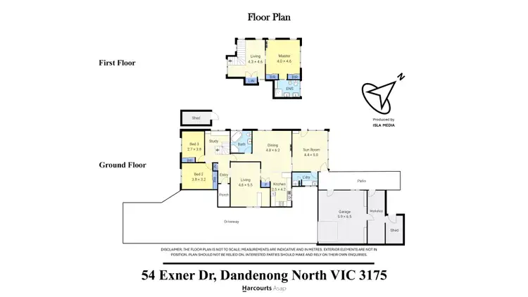 Floorplan of Homely house listing, 54 Exner Drive, Dandenong North VIC 3175
