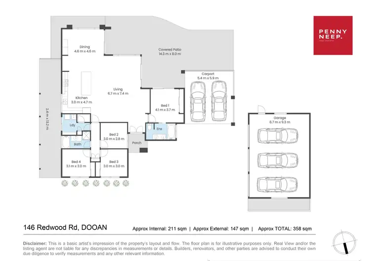 Floorplan of Homely rural property listing, 146 Redwood Road, Doonan QLD 4562