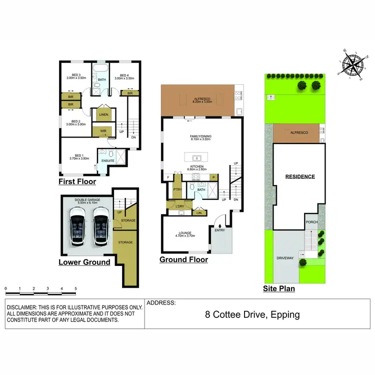 Floorplan of Homely semi-detached listing, 8 Cottee Drive, Epping NSW 2121