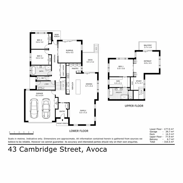 Floorplan of Homely house listing, 43 Cambridge Street, Avoca VIC 3467