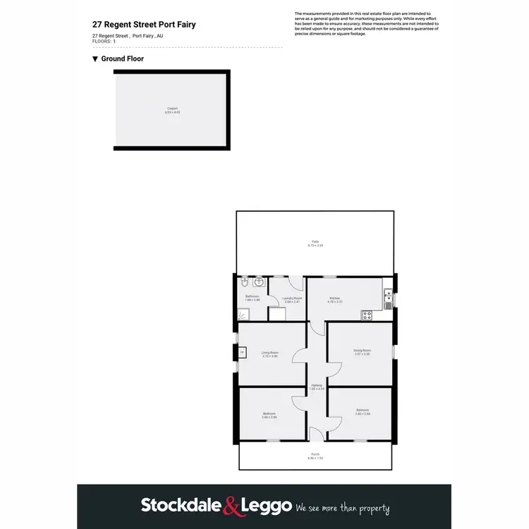 Floorplan of Homely house listing, 27 Regent Street, Port Fairy VIC 3284