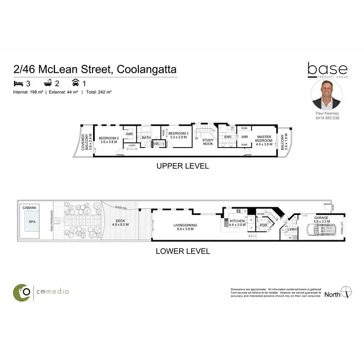 Floorplan of Homely semi-detached listing, 2/46 McLean Street, Coolangatta QLD 4225