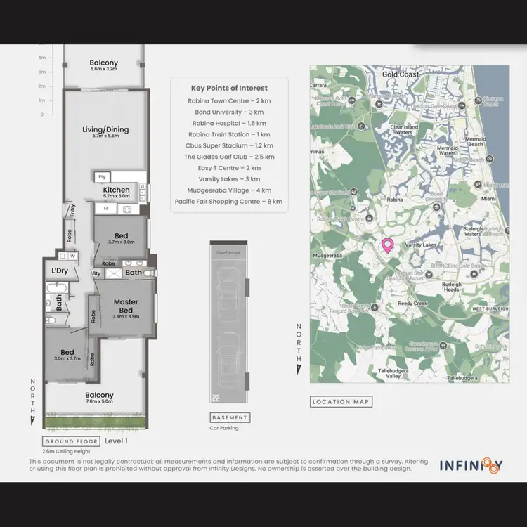 Floorplan of Homely apartment listing, 14/1 Acacia Court, Robina QLD 4226