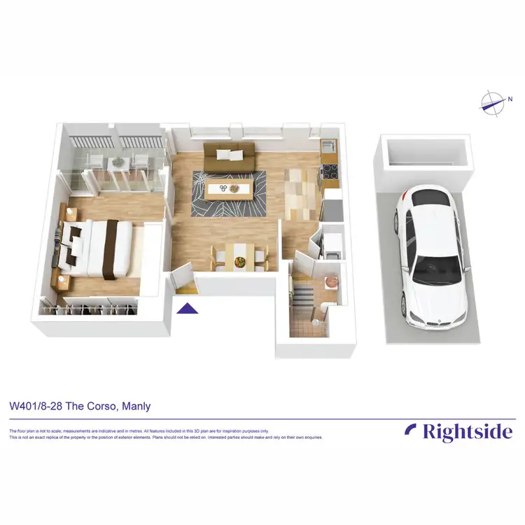 Floorplan of Homely unit listing, W401/8-28 The Corso, Manly NSW 2095