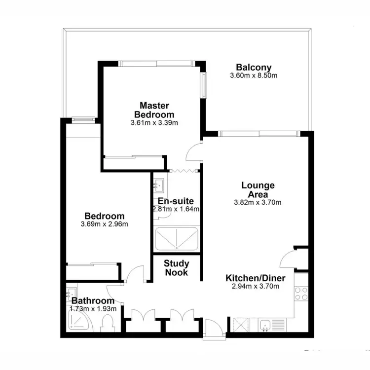 Floorplan of Homely apartment listing, 2207/30 Festival Place, Newstead QLD 4006