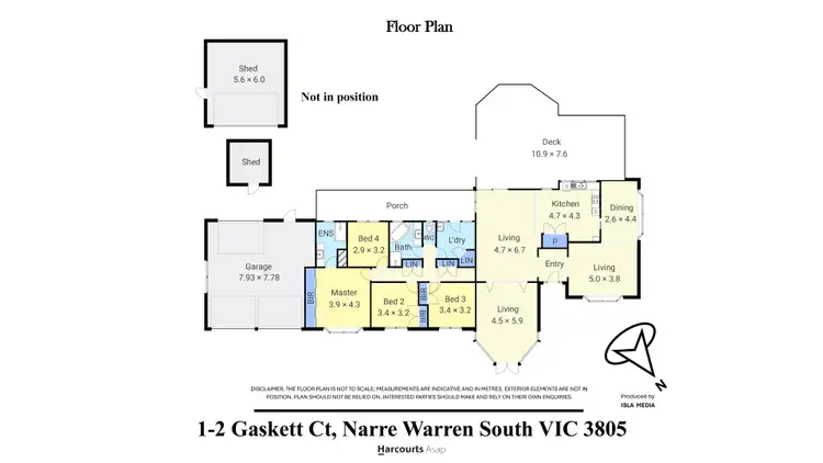 Floorplan of Homely house listing, 1-2 Gaskett Court, Narre Warren South VIC 3805