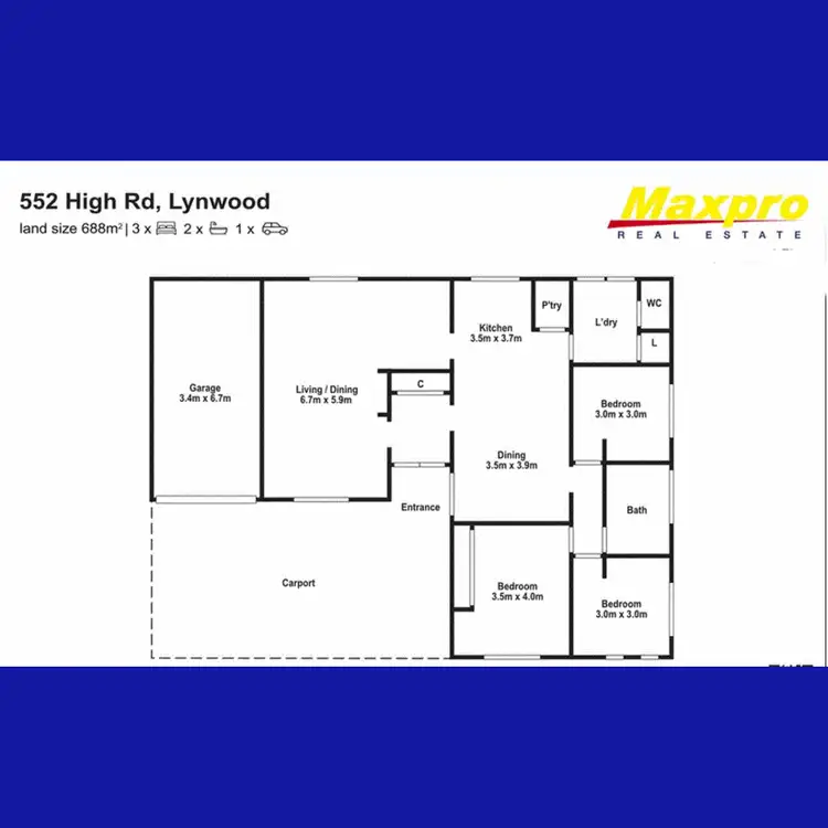 Floorplan of Homely house listing, 552 High Road, Lynwood WA 6147
