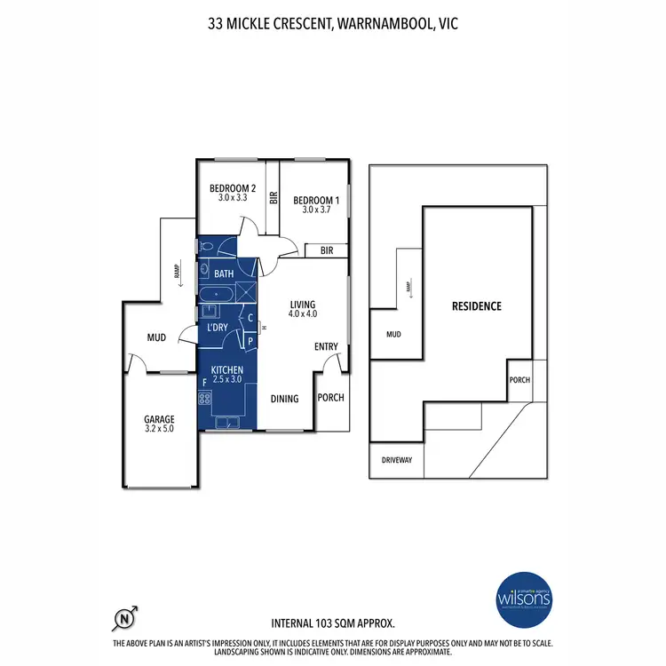 Floorplan of Homely unit listing, 33 Mickle Crescent, Warrnambool VIC 3280
