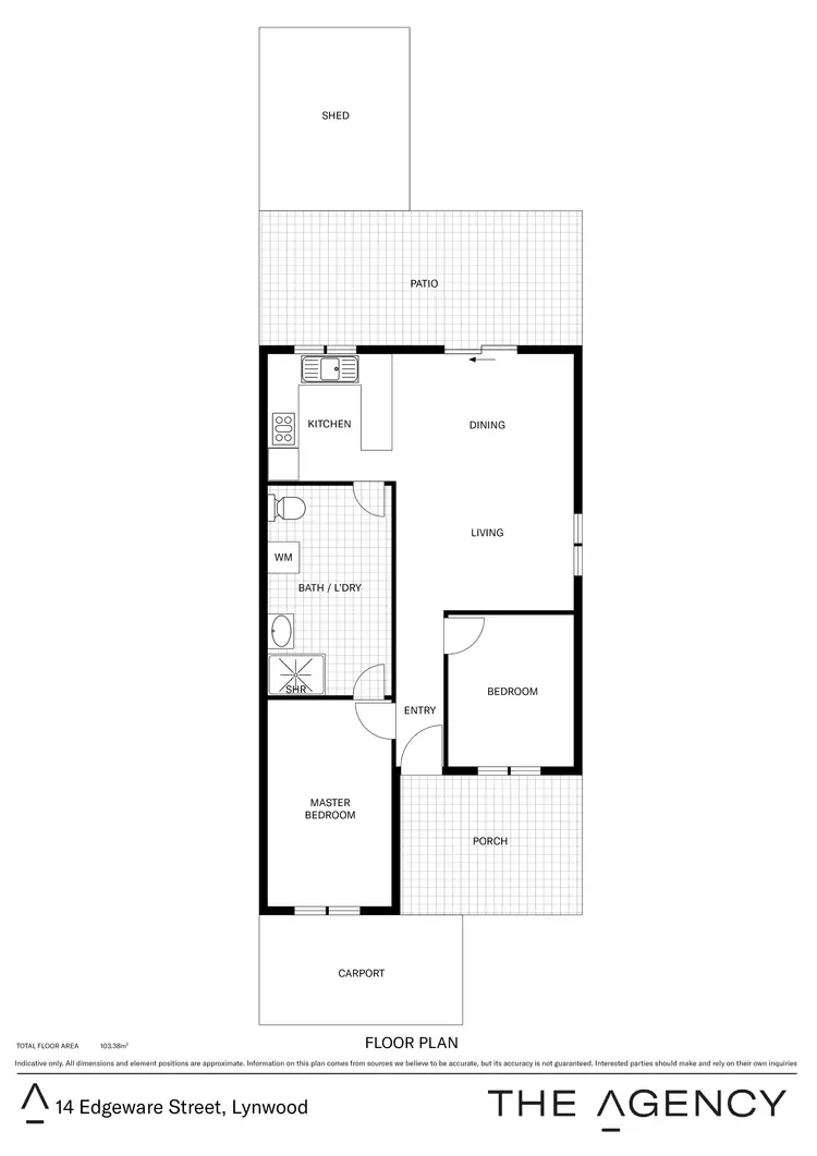 Floorplan of Homely unit listing, 14 Edgeware Street, Lynwood WA 6147