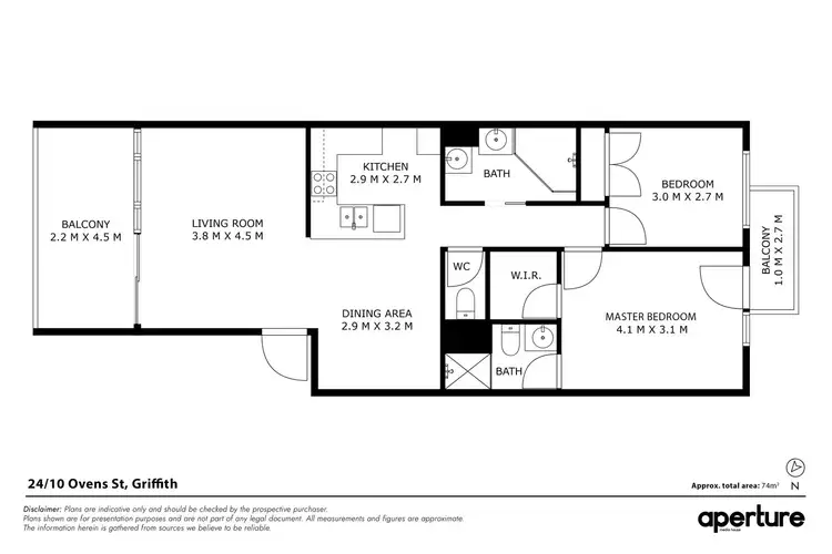 Floorplan of Homely unit listing, 24/10 Ovens Street, Griffith ACT 2603