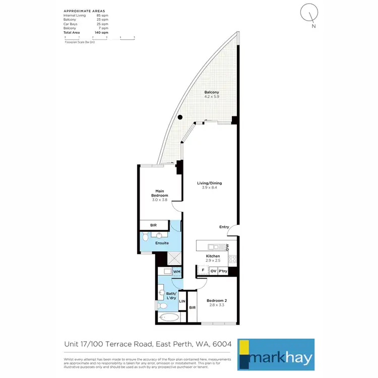 Floorplan of Homely apartment listing, 17/100 Terrace Road, East Perth WA 6004