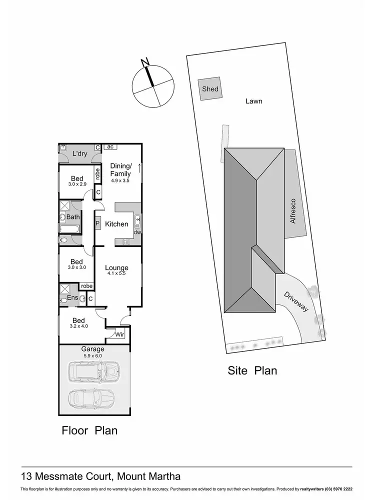 Floorplan of Homely house listing, 13 Messmate Court, Mount Martha VIC 3934