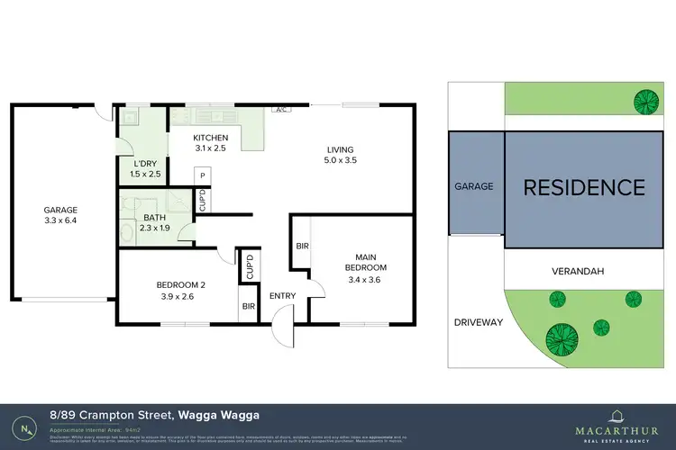 Floorplan of Homely unit listing, 8/89 Crampton Street, Wagga Wagga NSW 2650