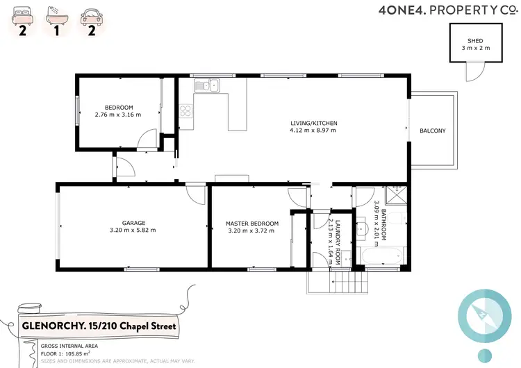 Floorplan of Homely unit listing, 15/210 Chapel Street, Glenorchy TAS 7010