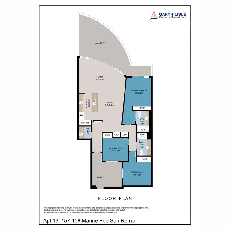 Floorplan of Homely apartment listing, 16/157-159 Marine Parade, San Remo VIC 3925