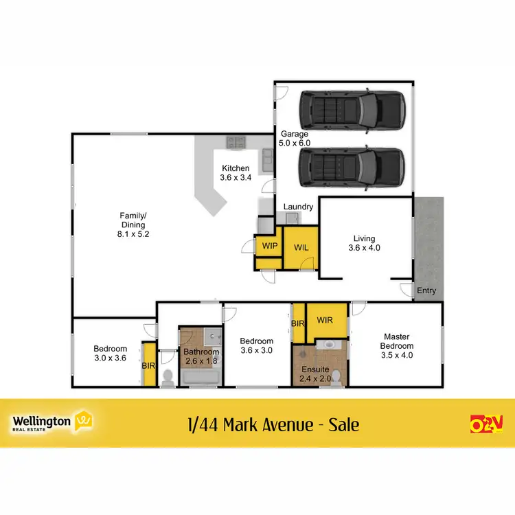 Floorplan of Homely house listing, 1/44 Mark Avenue, Sale VIC 3850