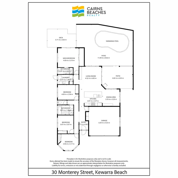 Floorplan of Homely house listing, 30 Monterey Street, Kewarra Beach QLD 4879