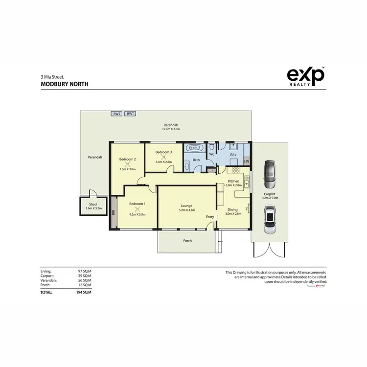 Floorplan of Homely house listing, 3 Mia Street, Modbury North SA 5092