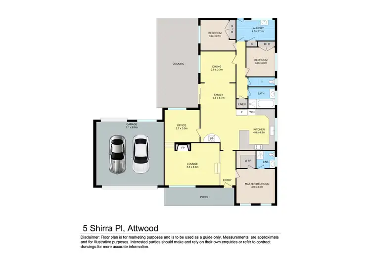 Floorplan of Homely house listing, 5 Shirra Place, Attwood VIC 3049