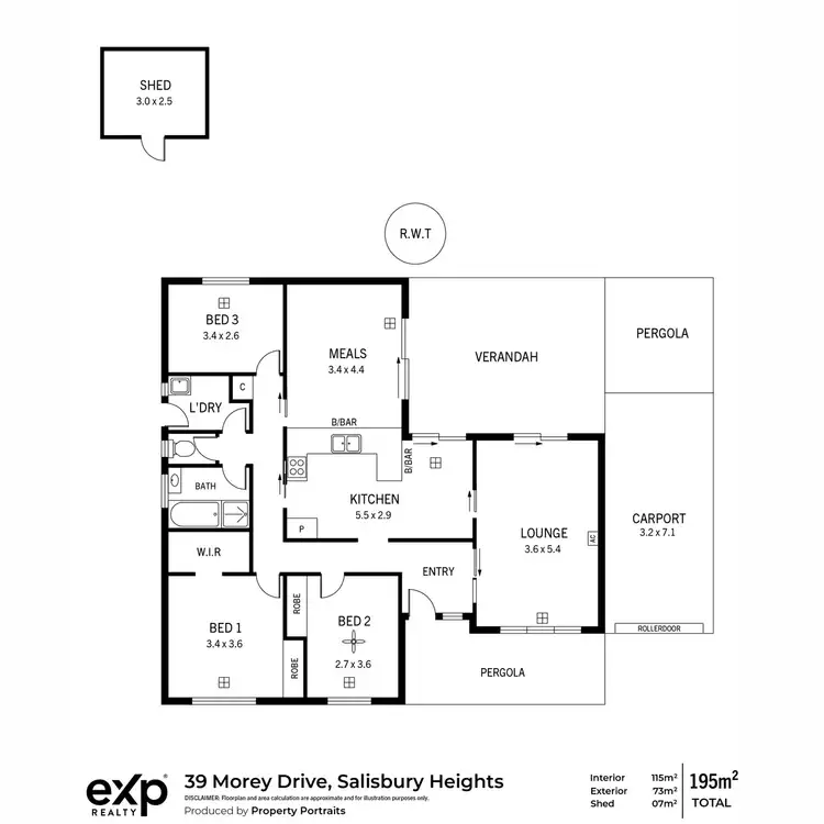 Floorplan of Homely house listing, 39 Morey Drive, Salisbury Heights SA 5109