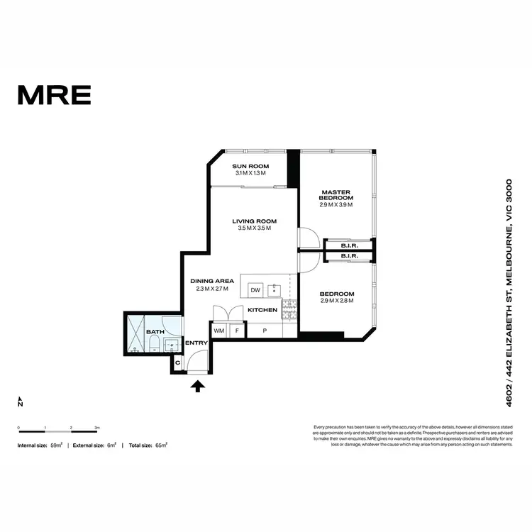 Floorplan of Homely apartment listing, 4602/442 Elizabeth Street, Melbourne VIC 3000