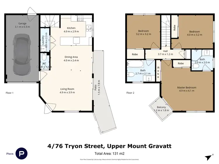 Floorplan of Homely townhouse listing, 4/76 Tryon Street, Upper Mount Gravatt QLD 4122