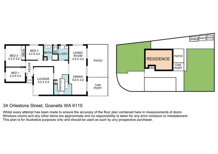 Floorplan of Homely house listing, 34 Orlestone Street, Gosnells WA 6110