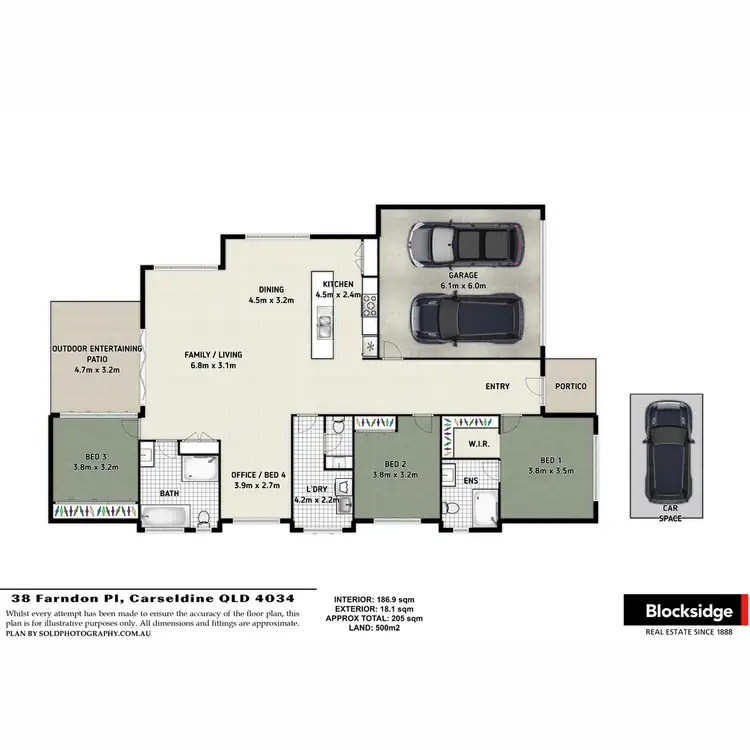Floorplan of Homely house listing, 38 Farndon Place, Carseldine QLD 4034