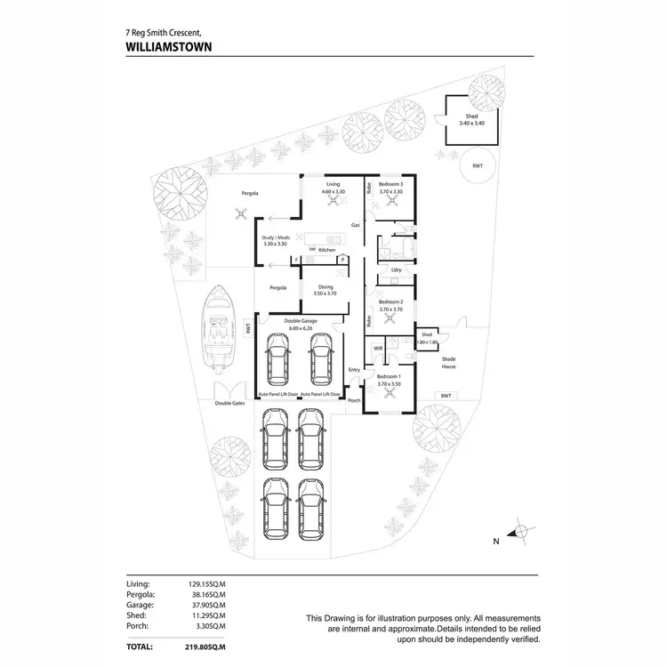 Floorplan of Homely house listing, 7 Reg Smith Crescent, Williamstown SA 5351