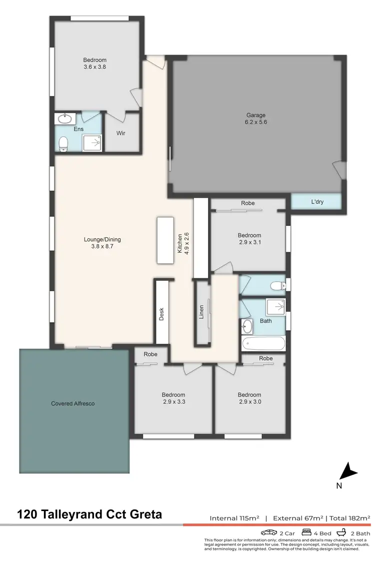 Floorplan of Homely house listing, 120 Talleyrand Circuit, Greta NSW 2334